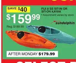Dunham's Sports SUNDOLPHIN FIJI 8 SS SIT-IN OR SIT-ON KAYAK offer