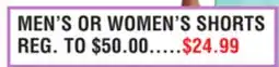 Dunham's Sports MEN'S OR WOMEN'S SHORTS offer