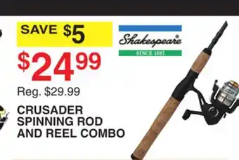 Dunham's Sports CRUSADER SPINNING ROD AND REEL COMBO offer