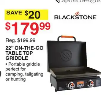 Dunham's Sports 22 ON-THE-GO TABLE TOP GRIDDLE offer