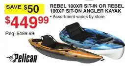 Dunham's Sports REBEL 100XR SIT-IN OR REBEL 100XP SIT-ON ANGLER KAYAK offer