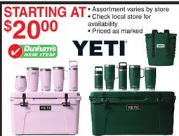 Dunham's Sports YETI ASSORTED PRODUCTS offer