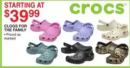 Dunham's Sports CLOGS FOR THE FAMILY offer