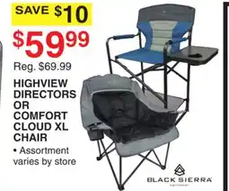 Dunham's Sports HIGHVIEW DIRECTORS OR COMFORT CLOUD XL CHAIR offer