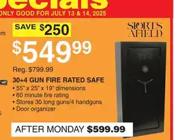 Dunham's Sports 30+4 GUN FIRE RATED SAFE offer