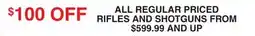 Dunham's Sports ALL REGULAR PRICED RIFLES AND SHOTGUNS offer