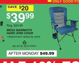 Dunham's Sports MESA MAMMOTH HARD ARM CHAIR offer