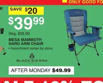Dunham's Sports MESA MAMMOTH HARD ARM CHAIR offer