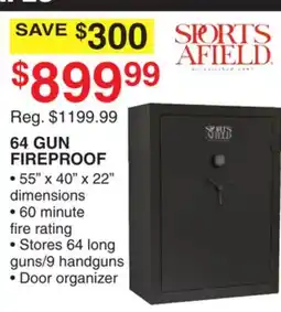 Dunham's Sports SPORTS AFIELD 64 GUN FIREPROOF offer