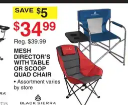 Dunham's Sports MESH DIRECTOR'S WITH TABLE OR SCOOP QUAD CHAIR offer