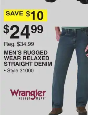 Dunham's Sports MEN'S RUGGED WEAR RELAXED STRAIGHT DENIM offer