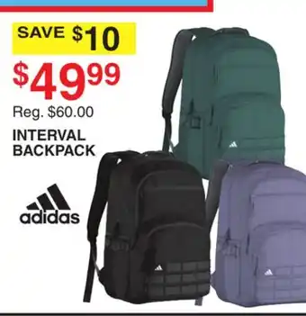 Dunham's Sports ADIDAS INTERVAL BACKPACK offer