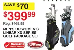 Dunham's Sports MEN'S OR WOMEN'S LINEAR XD SERIES GOLF PACKAGE SET offer