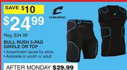 Dunham's Sports BULL RUSH 5-PAD GIRDLE OR TOP offer