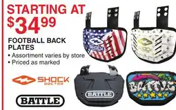 Dunham's Sports FOOTBALL BACK PLATES offer