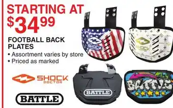 Dunham's Sports FOOTBALL BACK PLATES offer