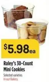 Raley's Raley's 30 Count mini cookies offer