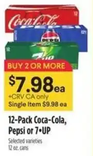 Raley's Coca-Cola, Pepsi or 7 UP offer