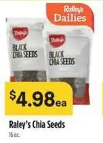 Raley's Raley's chia seeds offer