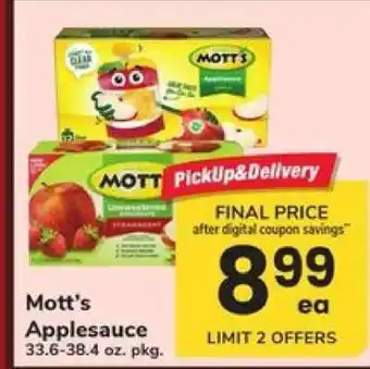 Safeway Mott's Applesauce offer
