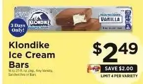 ShopRite Klondike Ice Cream Bars offer