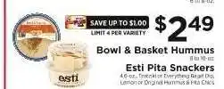 ShopRite Bowl & Basket Hummus offer