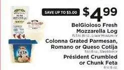 ShopRite BelGioioso Fresh Mozzarella Log offer