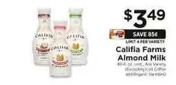 ShopRite Califia Farms Almond Milk offer