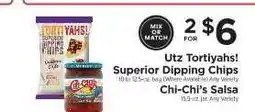 ShopRite Utz Tortiyahs! Superior Dipping Chips & Chi-Chi’s Salsa offer