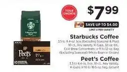 ShopRite Starbucks Coffee or Peet's Coffee offer