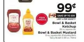 ShopRite Bowl & Basket Ketchup / Mustard offer