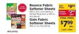 ShopRite Fabric Softener Sheets offer