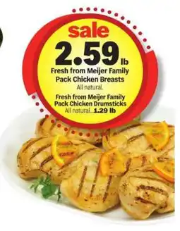 Meijer Fresh from Meijer Family Pack Chicken Breasts offer