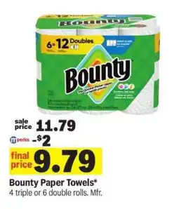 Meijer Bounty Paper Towels offer