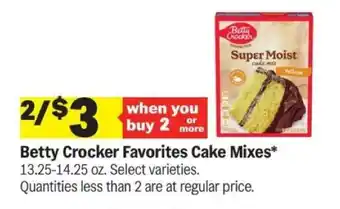 Meijer Betty Crocker Favorites Cake Mixes offer
