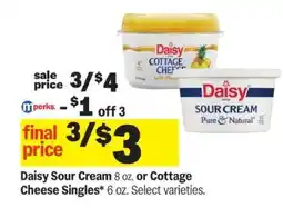 Meijer Daisy Sour Cream or Cottage Cheese Singles offer