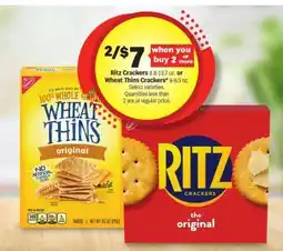 Meijer Ritz Crackers or Wheat Thins offer