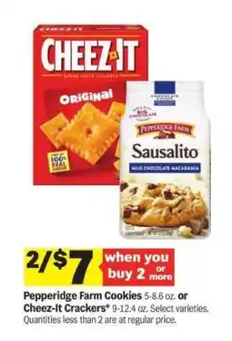 Meijer Pepperidge Farm Cookies or Cheez-It Crackers offer