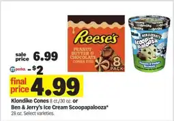 Meijer Klondike Cones or Ben & Jerry's Ice Cream Scoopapalooza offer