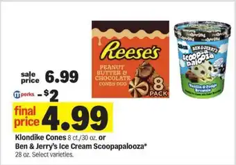 Meijer Klondike Cones or Ben & Jerry's Ice Cream Scoopapalooza offer