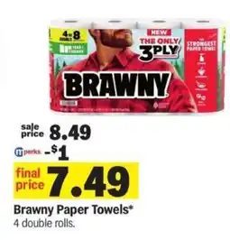Meijer Brawny Paper Towels offer