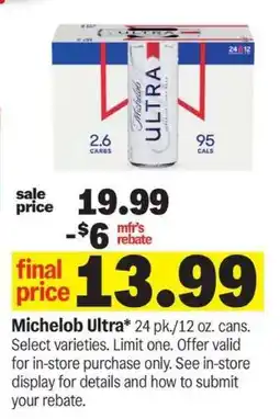 Meijer Michelob Ultra offer