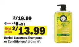 Meijer Herbal Essences Shampoos or Conditioners offer