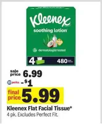 Meijer Kleenex Flat Facial Tissue offer
