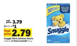 Meijer Snuggle Fabric Softener Sheets offer