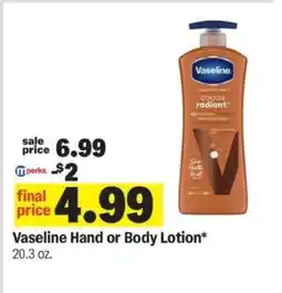 Meijer Vaseline Hand or Body Lotion offer