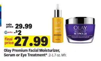 Meijer Olay Premium Facial Moisturizer, Serum or Eye Treatment offer