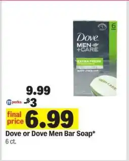 Meijer Dove or Dove Men Bar Soap offer