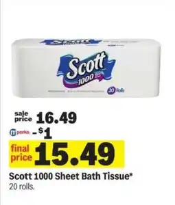 Meijer Scott 1000 Sheet Bath Tissue offer