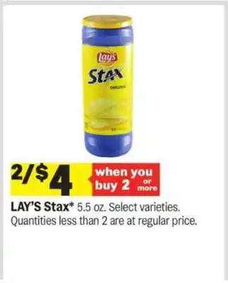 Meijer Lay's Stax offer